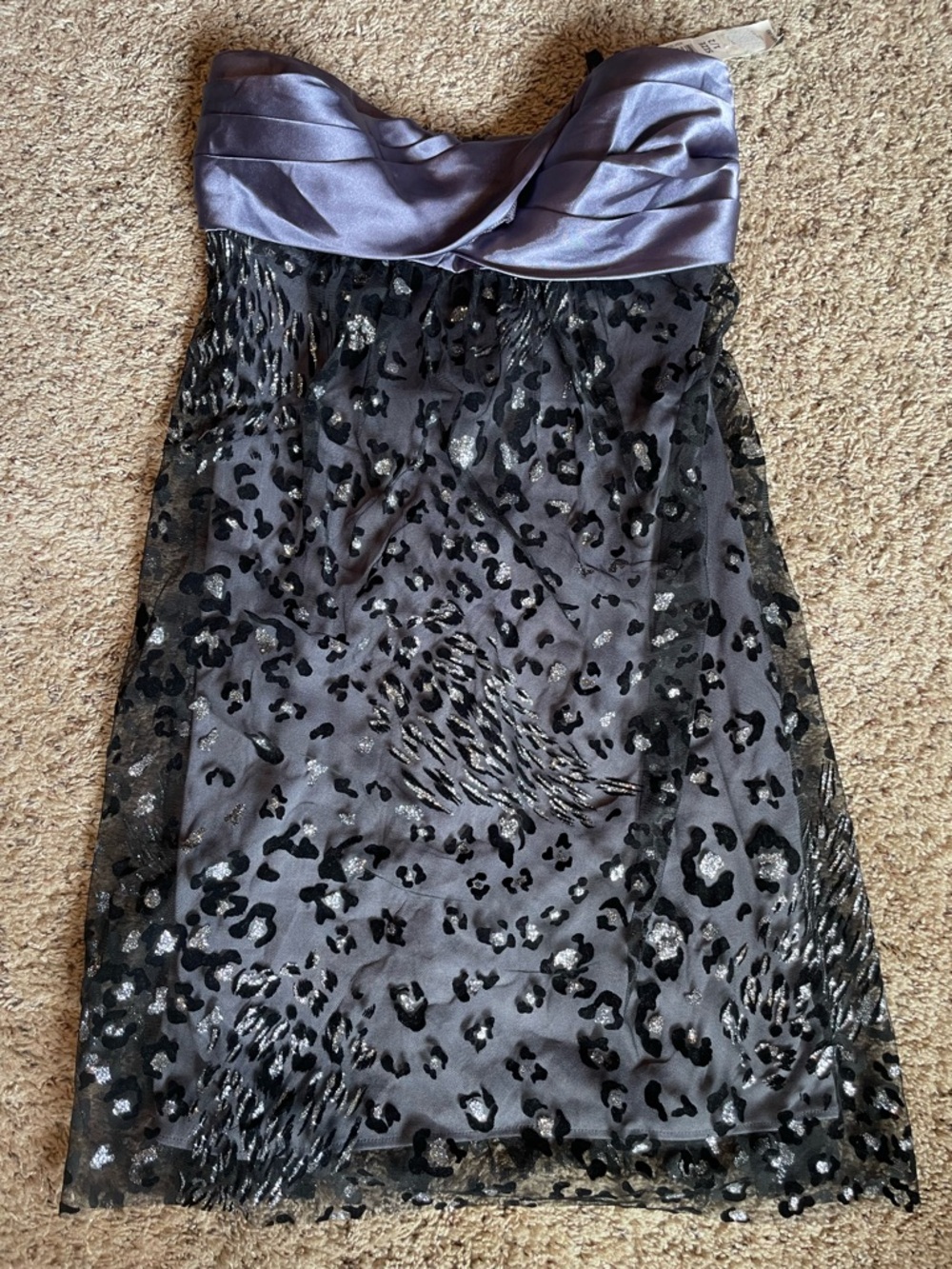 NWT Semi-formal Black Cheetah Print Dress with shimmer